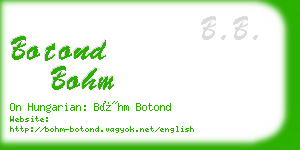 botond bohm business card